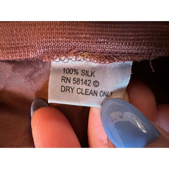 Muse 100% Silk Brown Fairy Mini Dress Size 10 - Picture 4 of 6